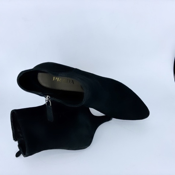 PRADA Calzature Donna Camoscio 6 - Ankle Booties Black Suede - Picture 7 of 9